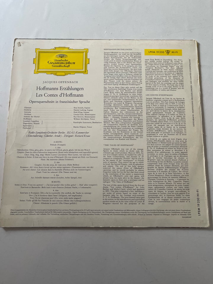 LP, Jacques Offenbach, Hoffmanns