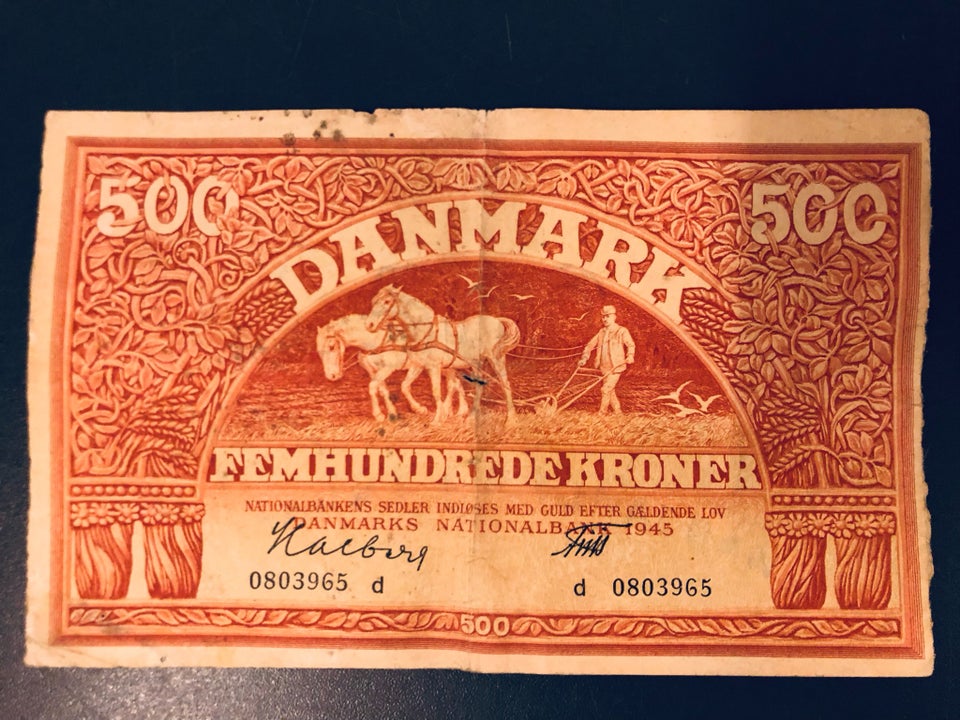 Danmark, sedler, 500