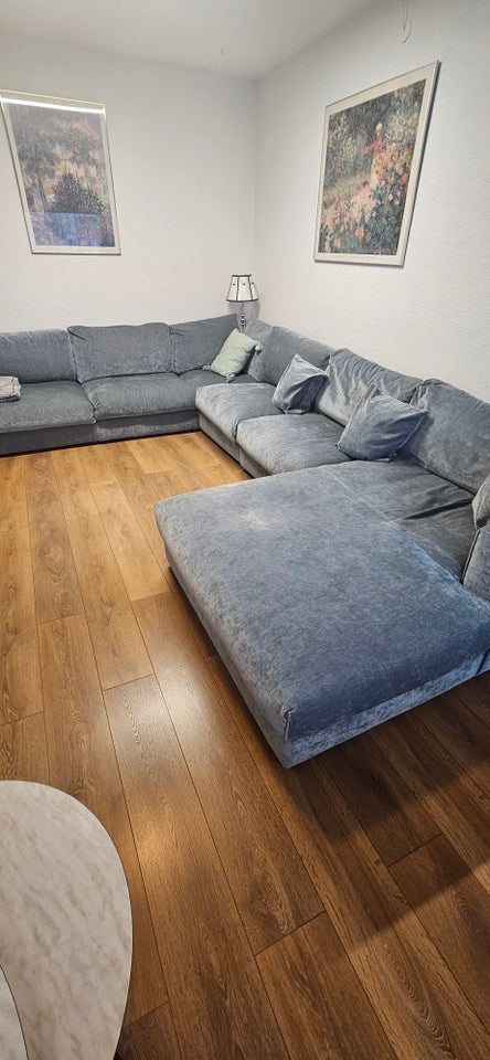 Hjørnesofa stof 6 pers