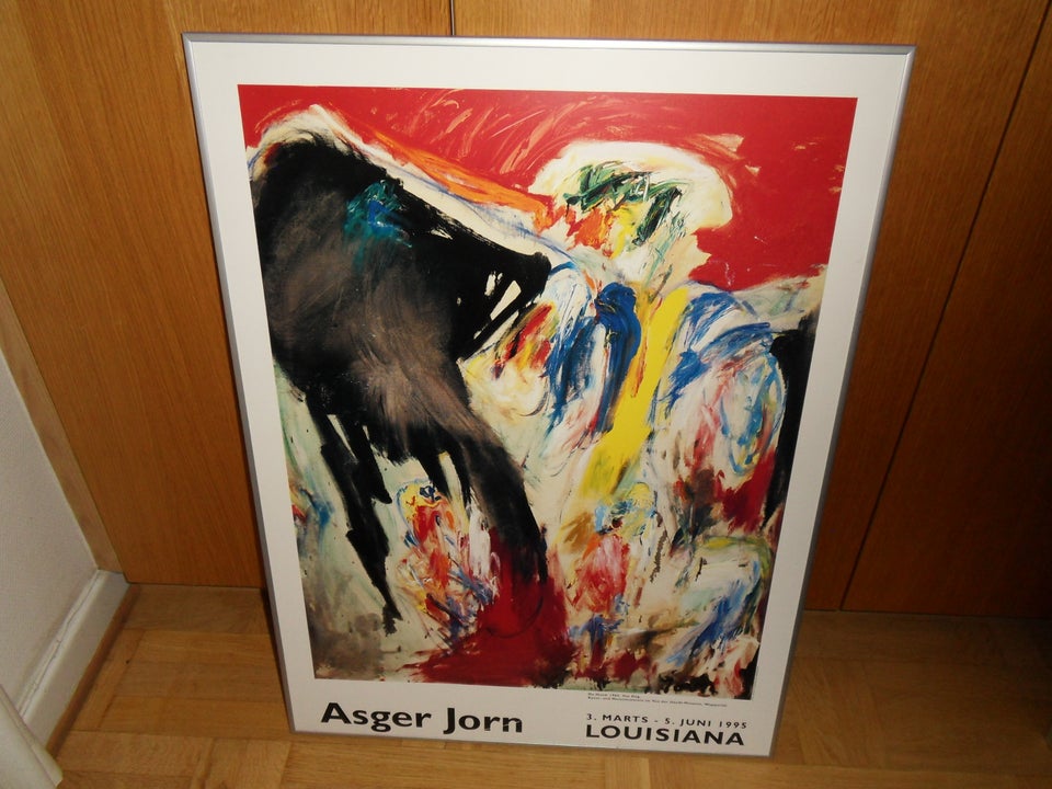 Plakat i glas og ramme Asger Jorn