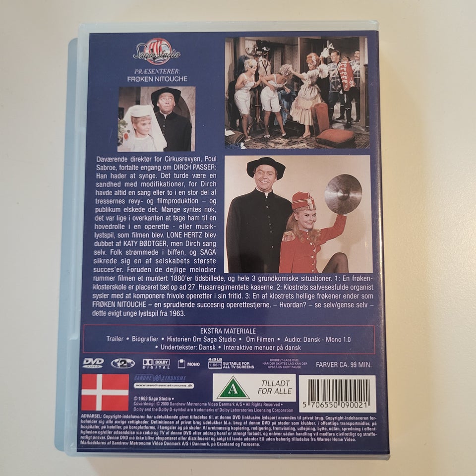 Frøken Nitouche, DVD, familiefilm