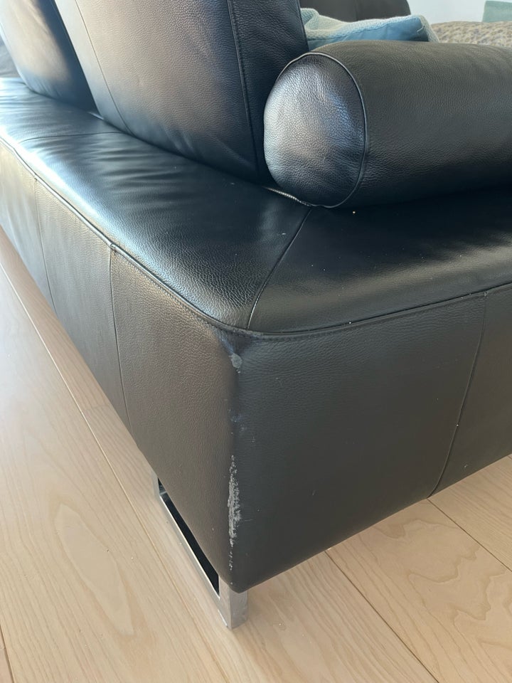 Sofa læder 6 pers