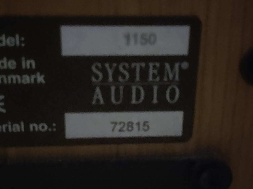 Højttaler, System Audio, SA 1150