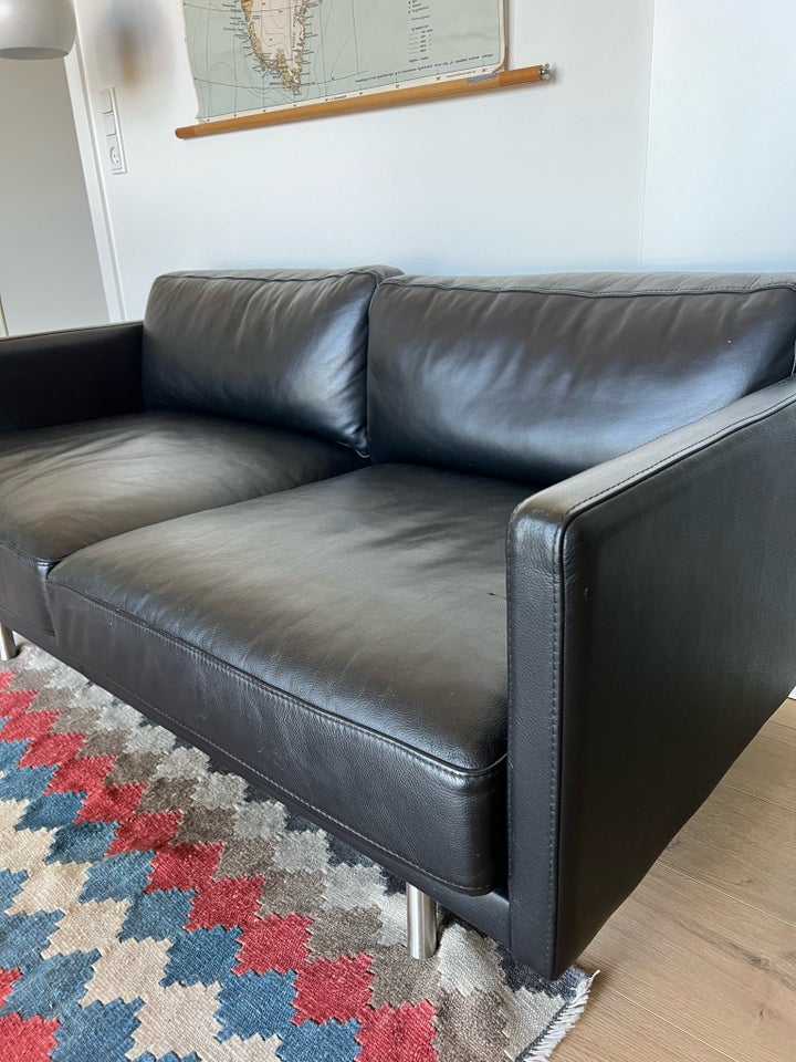 Sofa, læder, 2 pers.