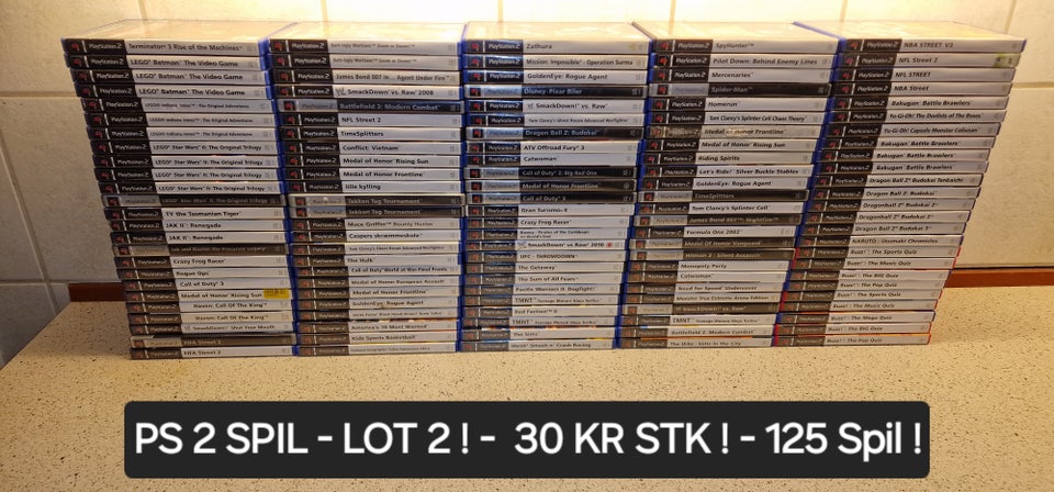 PS 2 SPIL - LOT 2 ! - 125 Stk spil !, PS2