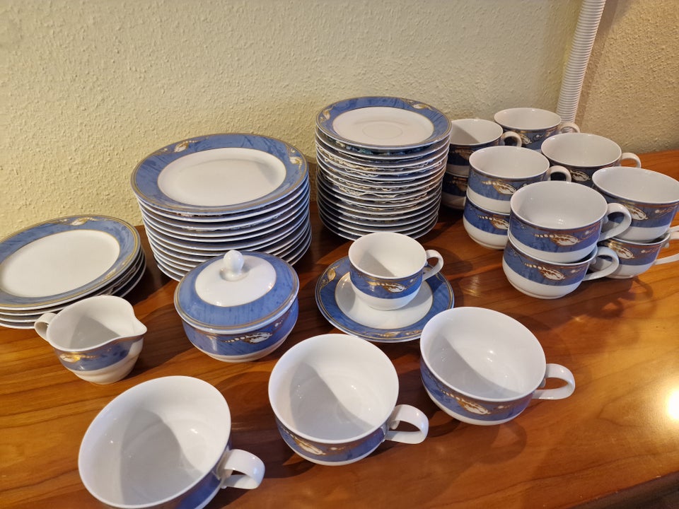 Porcelæn Blå Magnolia Kaffestel