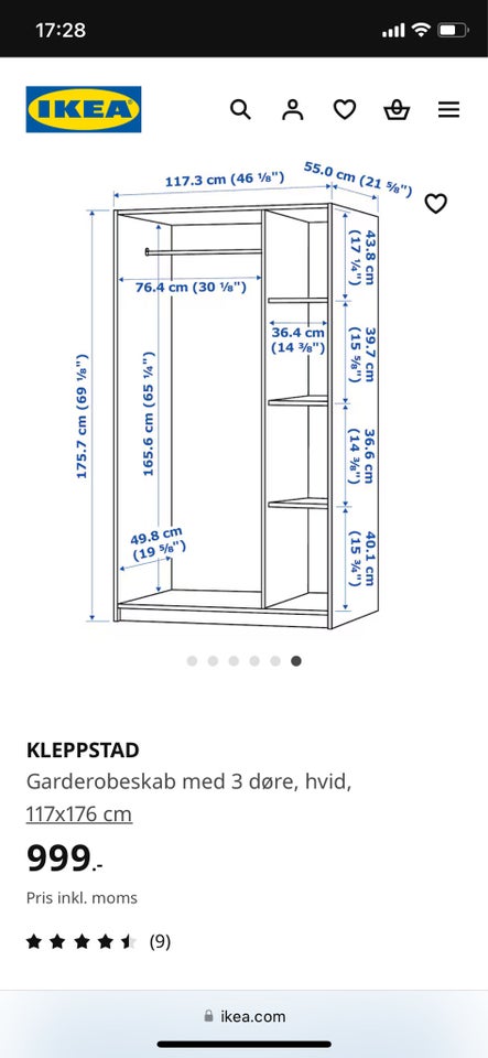 Garderobeskab, Ikke