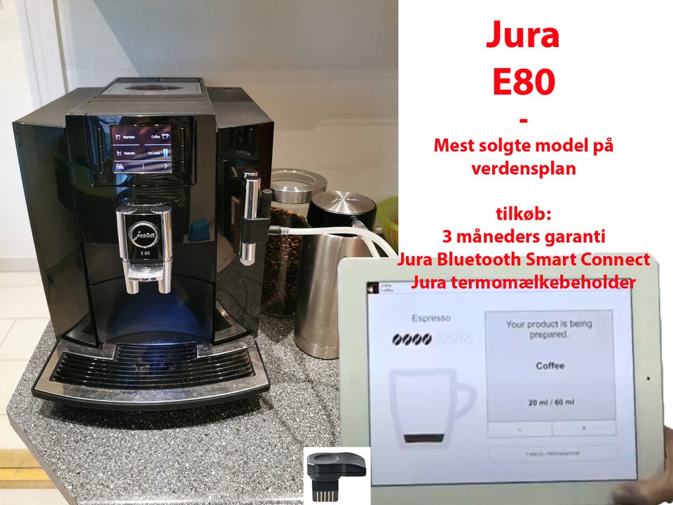 Espressomaskine, Jura E80 (pryder