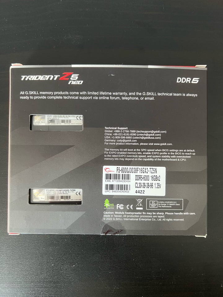 GSkill 2x16GB (32GB) DDR5 SDRAM