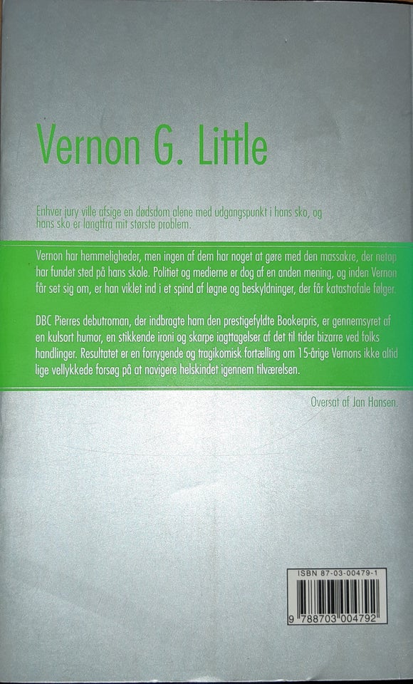 Vernon G little, DBC PIERRE, genre: