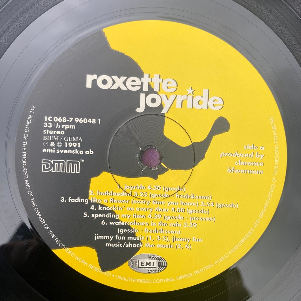 LP, Roxette, Joyride