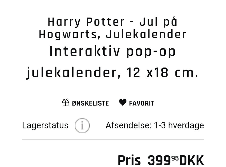 Harry Potter - Jul på Hogwarts,