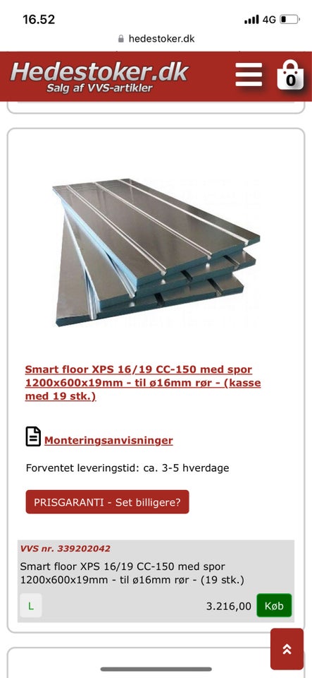 Gulvvarme SMART FLOOR XPS 16/19 MM