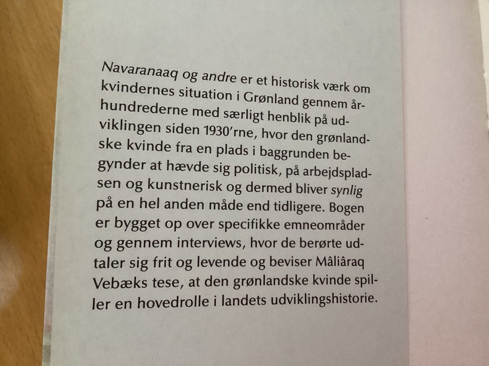 NAVARANAAQ OG ANDRE, Mâliâq Vebæk,