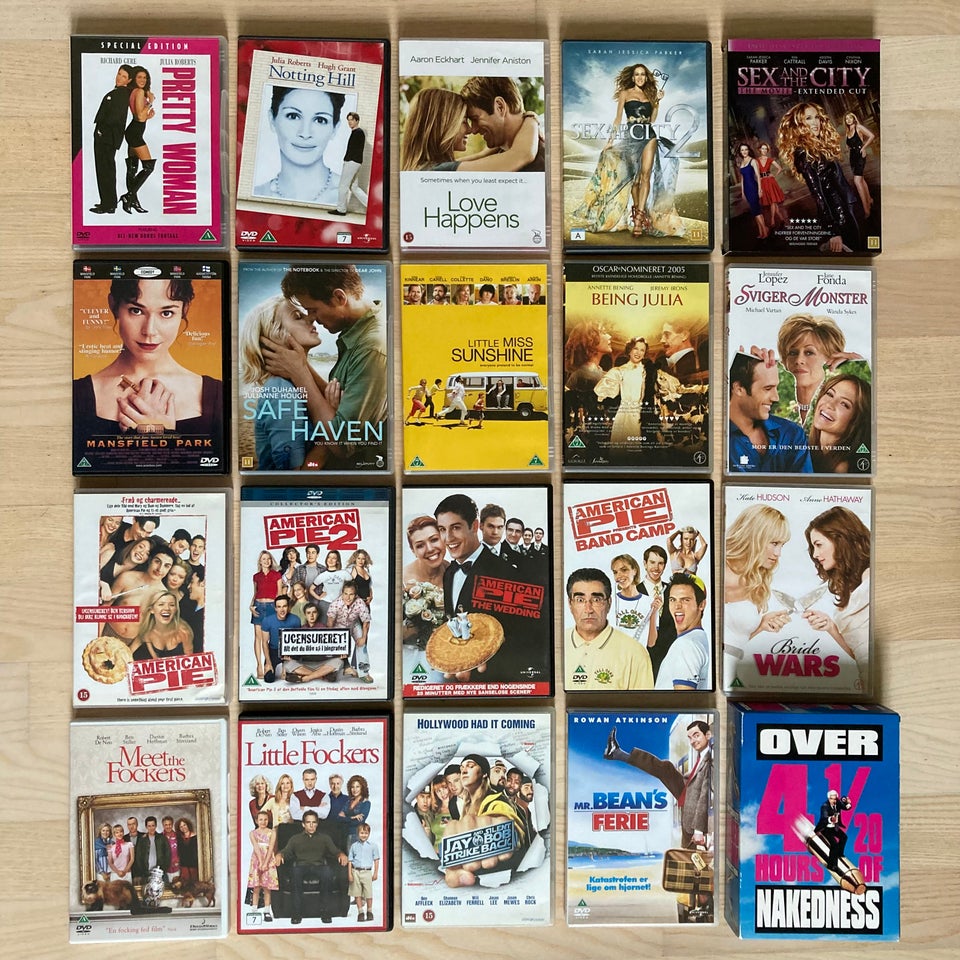 Diverse Film Sælges, DVD, romantik