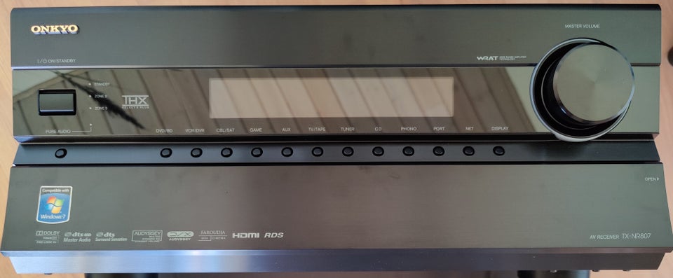 Onkyo, TX-NR807, 7.2 kanaler