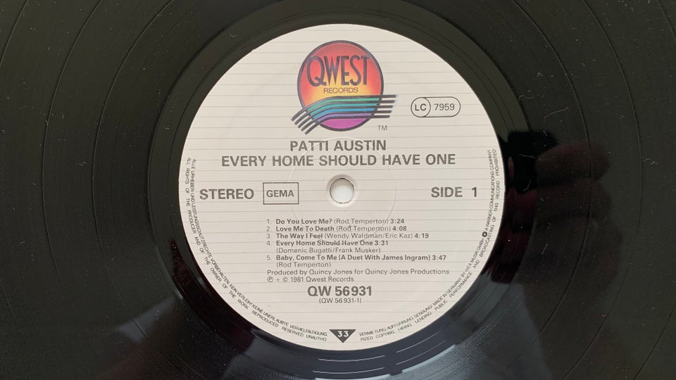 LP, Patti Austin, Every Home Should