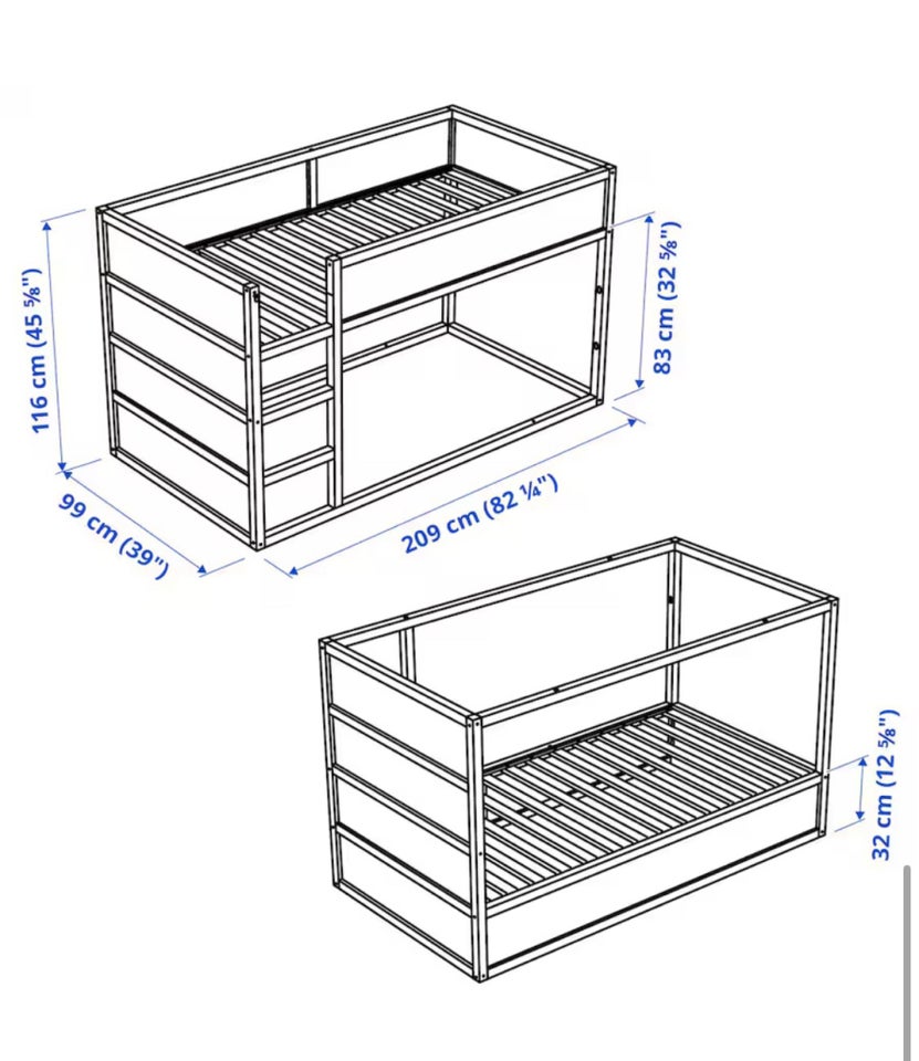 Højseng, IKEA Kura køjeseng