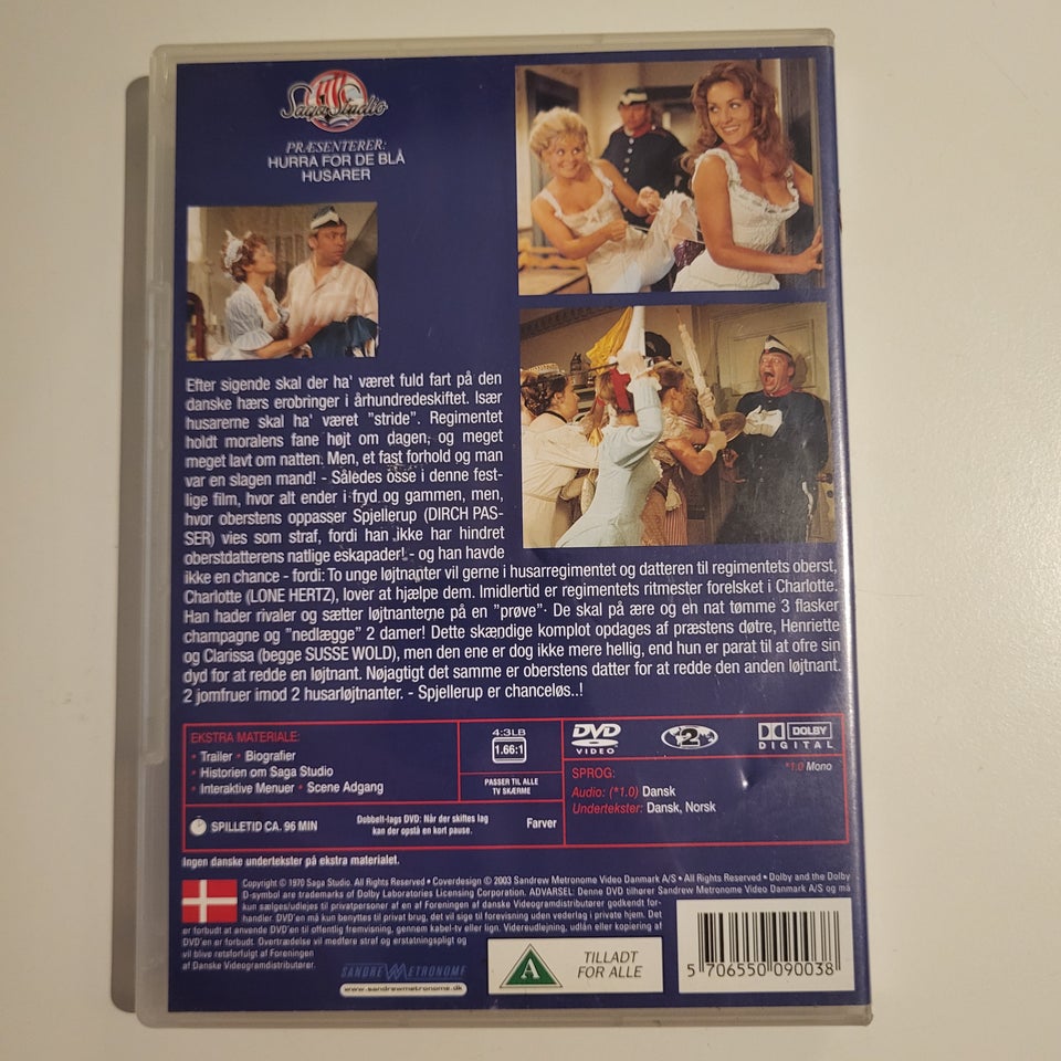 Hurra for de blå husarer, DVD,