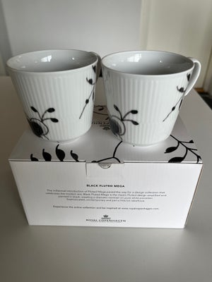 Porcelæn Black Fluted Mega Mug 35