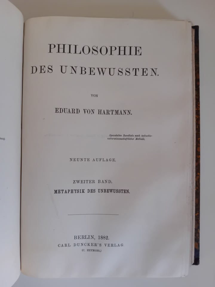 Philosophie des Unbewussten 1-2,