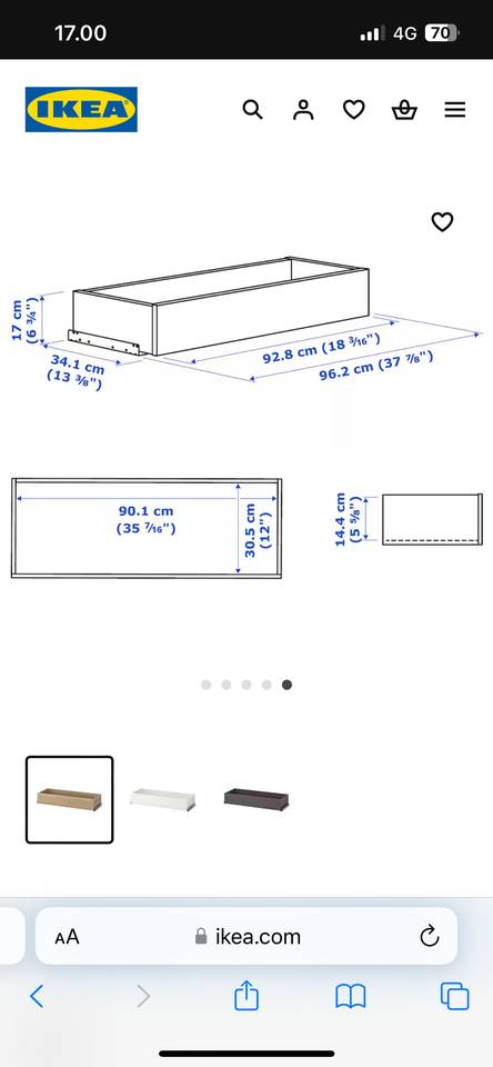 Andet produkt, andet materiale, b: