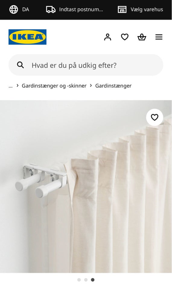 Dobbelt gardinsstangssæt, Ikea