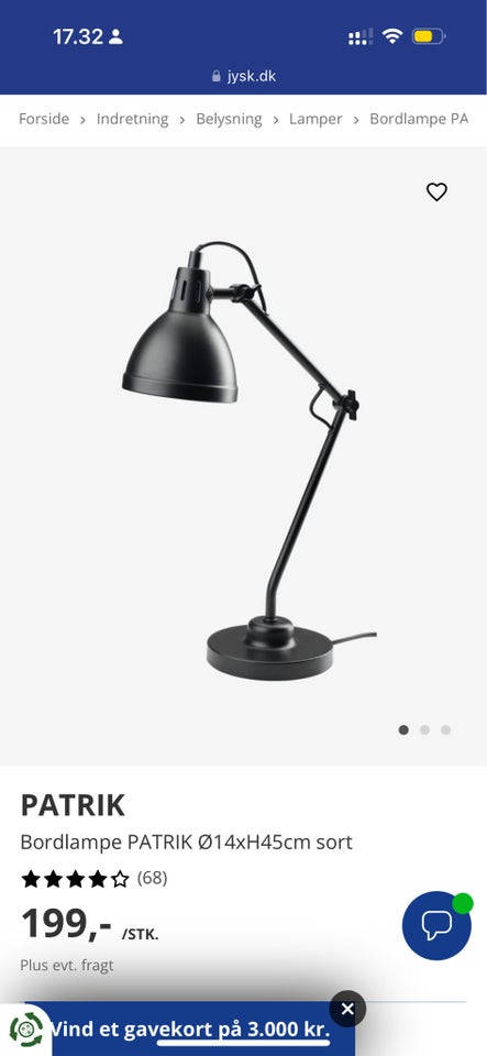 Skrivebordslampe