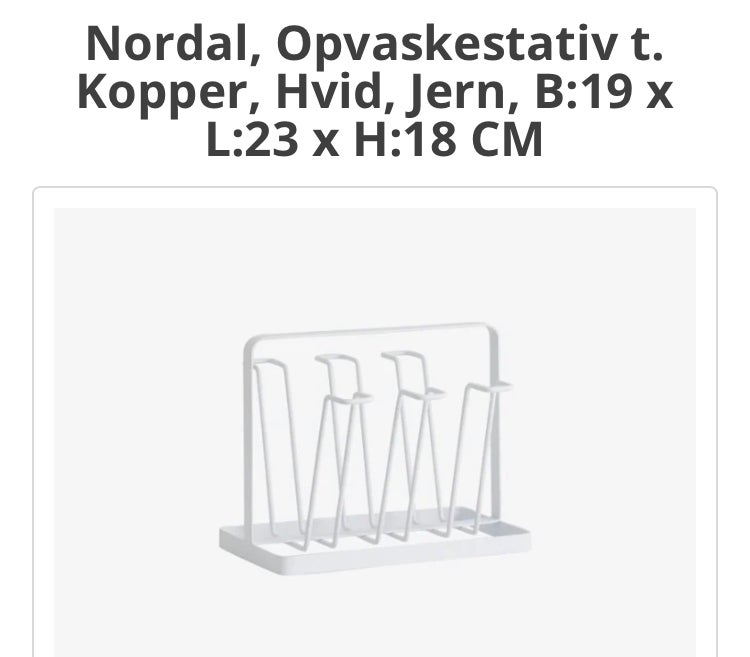 Opvaskestativ nyt Nordal