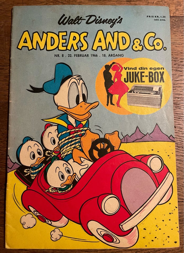 Anders And 1966 nr. 8, Walt Disney,