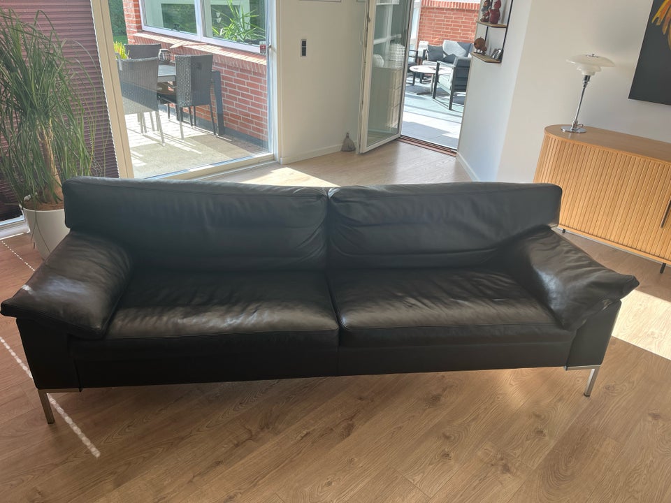 Sofa, læder, 4 pers.