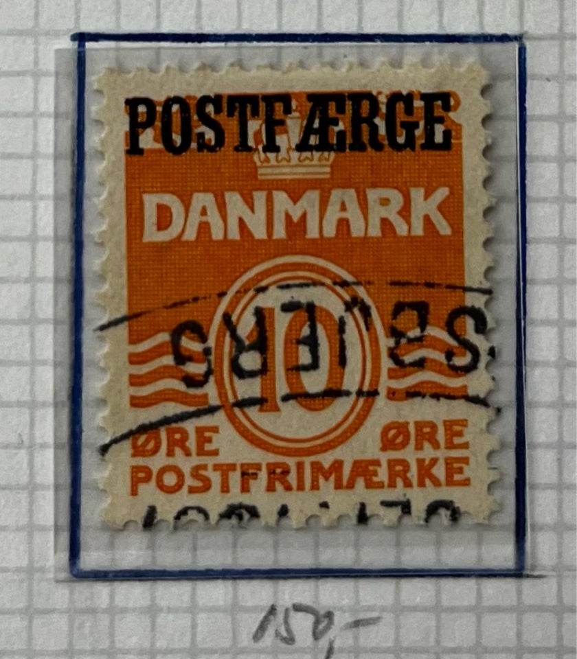 Danmark, stemplet, Postfærge no.