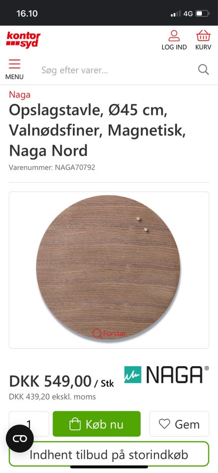 Magnetisk opslagstavle , Naga nord