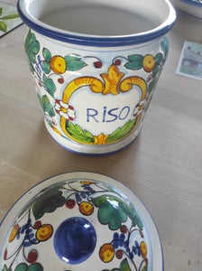 Porcelæn Stor krukke med låg