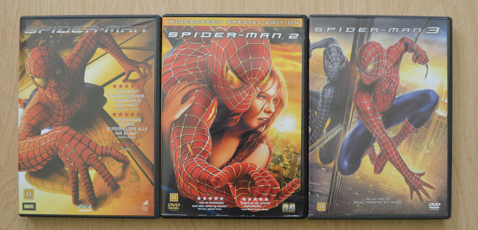 Spider-Man 1-2-3, DVD, action