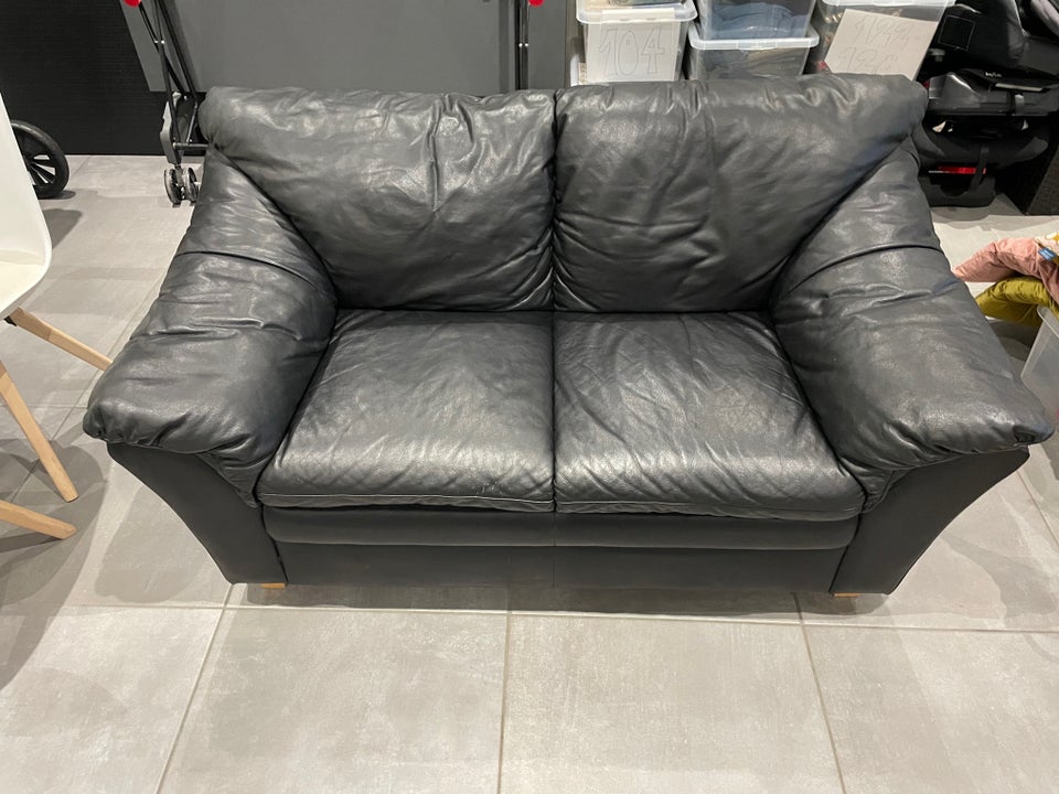 Sofa, læder, 2 pers.