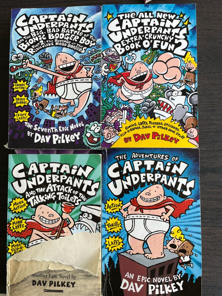 12 bøger Captain Underpants  Dav