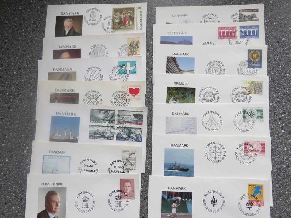 Danmark, stemplet, FDC