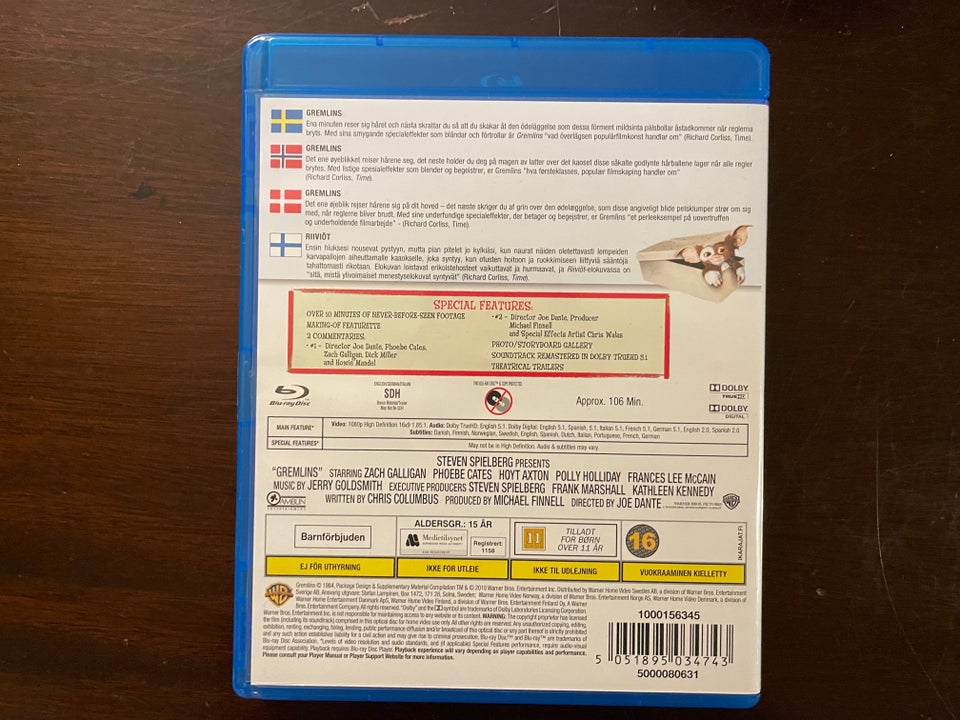 Gremlins, Blu-ray, komedie