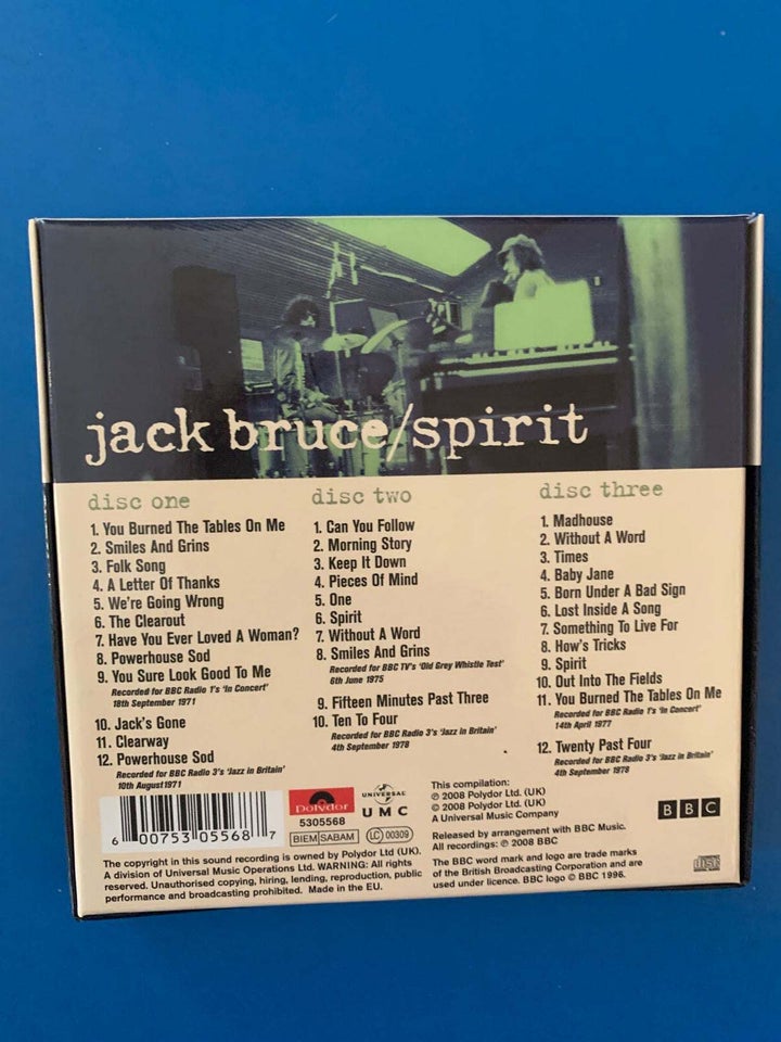 JACK BRUCE: SPIRIT rock