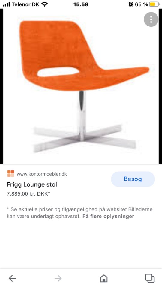 Loungestol, velour, Frigg lounge