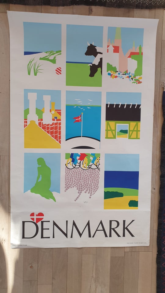 Retro Danmarks plakat fra 70erne. ,