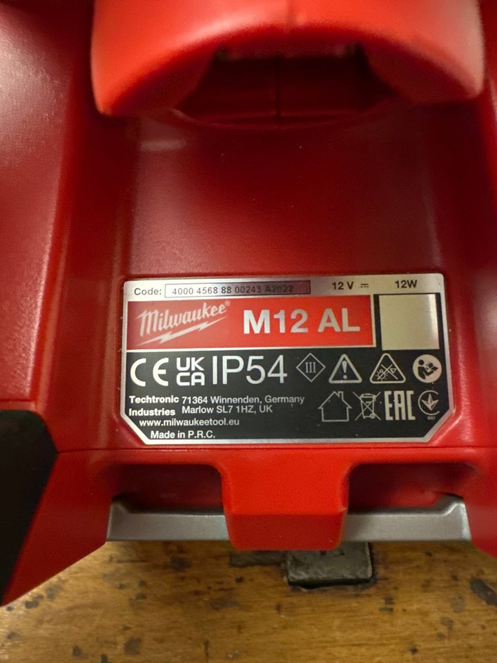 Arbejdslampe, Milwaukee M12AL