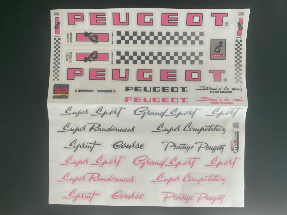 Andet, Peugeot bike decals