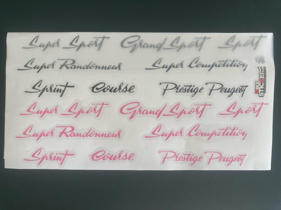 Andet, Peugeot bike decals