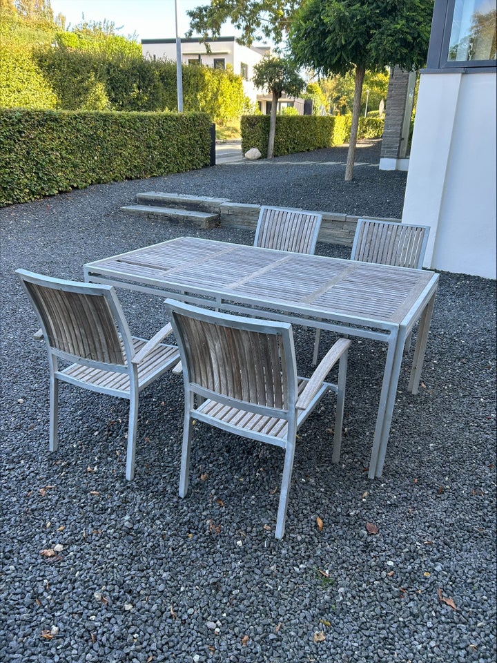 Havemøbelsæt, Alu og teak