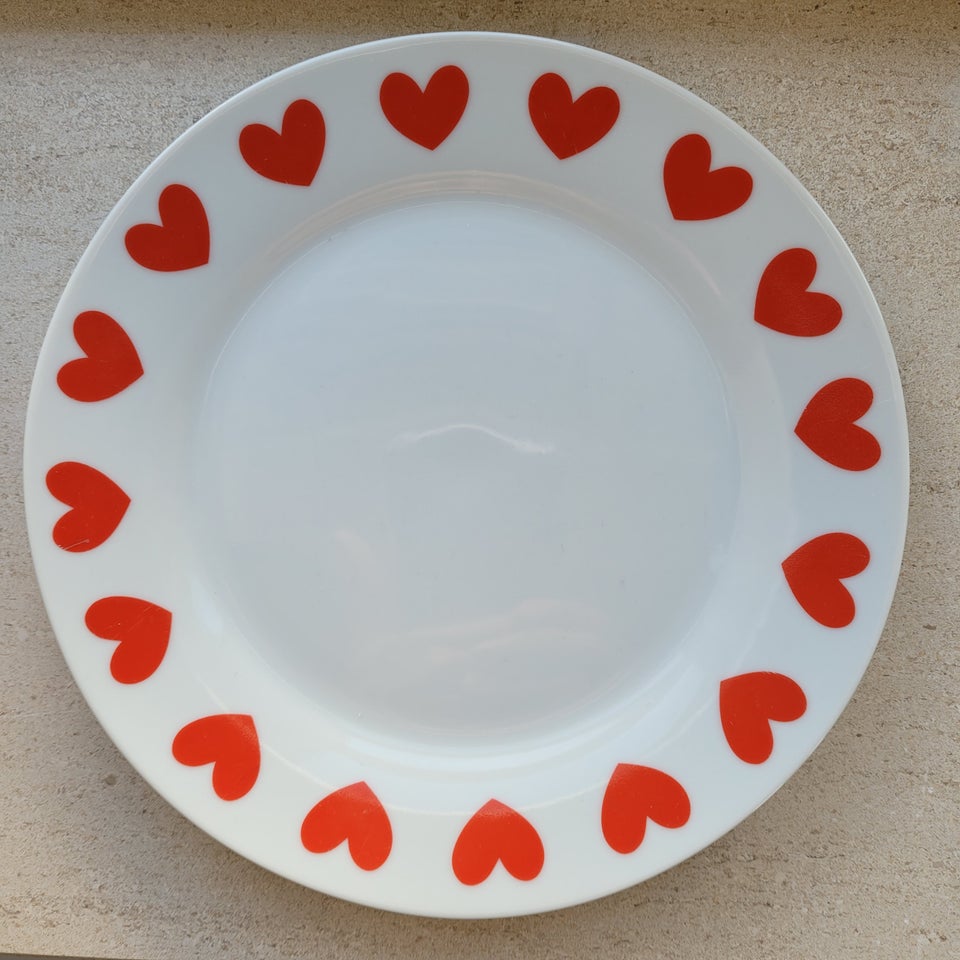 Porcelæn Tallerken x 7 HEARTS