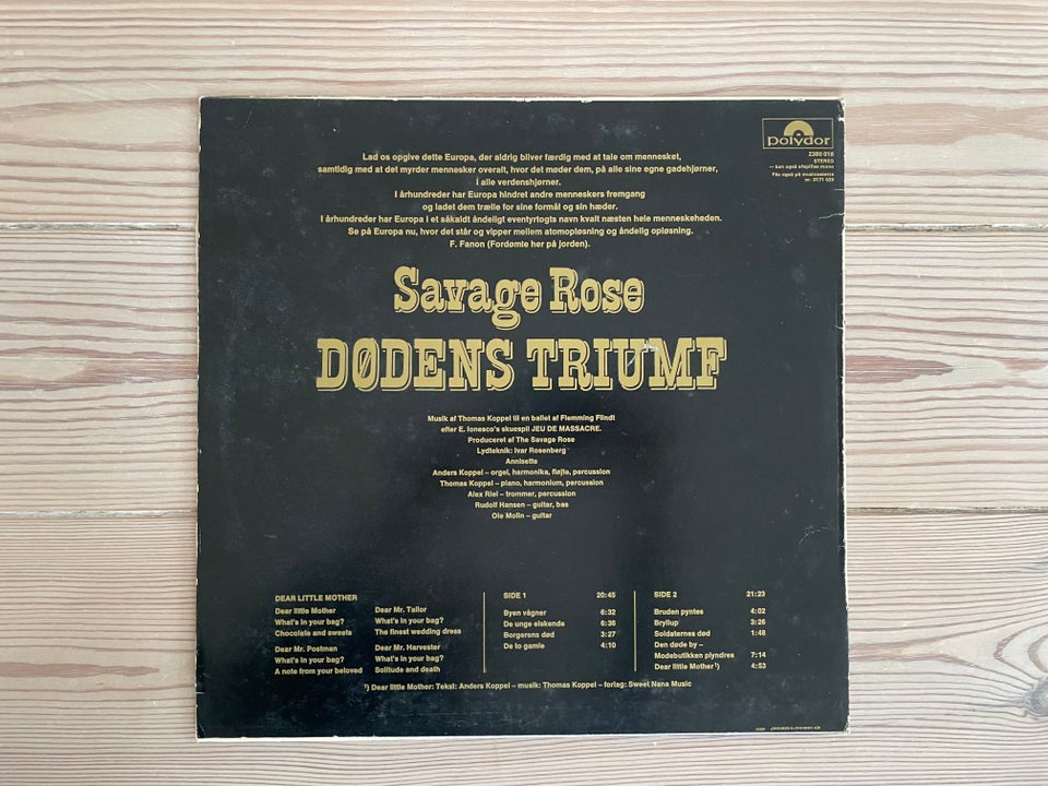 LP, Savage Rose, Dødens Triumf