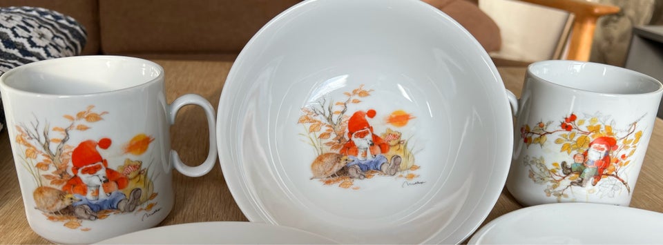 Porcelæn julekrus og tallerkner