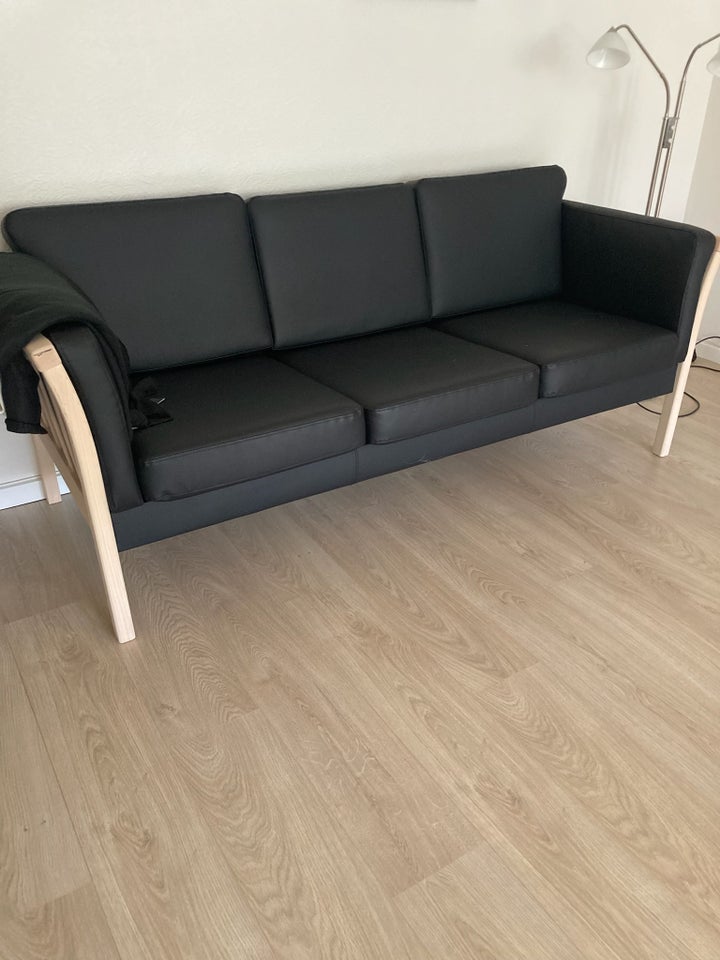 Sofa læderlook 3 pers